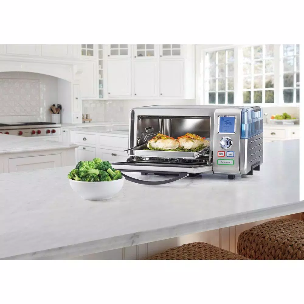 Cuisinart 1800W 6-Slice Stainless Steel Convection Toaster Oven with Steam Bake & Broil Technology