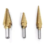 Stark 3-Piece Titanium Coated HSS Heavy Impact Step Drill Bit Set thumbnail 2