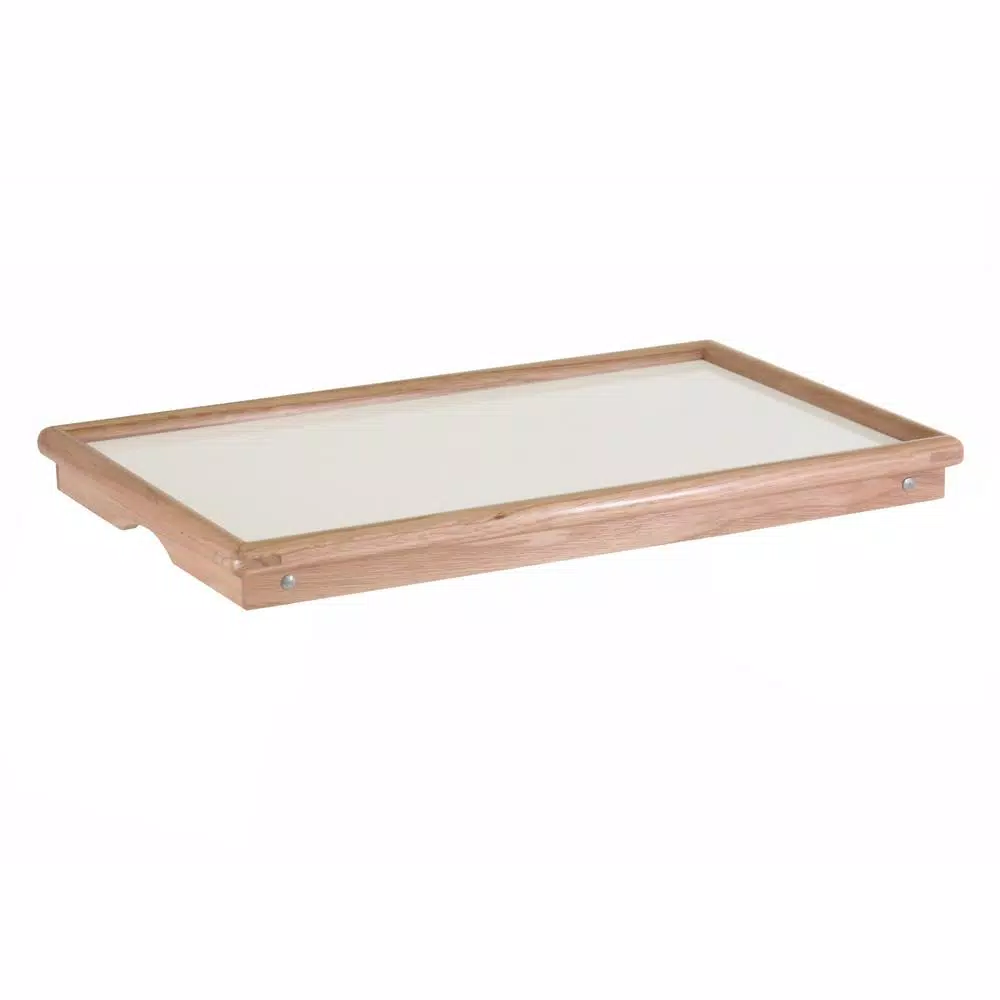 Winsome Stockton Breakfast Bed Tray, Natural Wood & Melamine Serving Tray with Foldable Legs