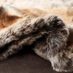 Lavish Home Oversized Amber Brown Faux Marten Sable Reversible Throw Blanket thumbnail 2