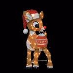 Rudolph 32 in. Rudolph 2D Outdoor Lighted Christmas Decoration with Ornament thumbnail 1