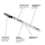 Bosch 10 TPI High Carbon Steel T-Shank Jigsaw Blades for Wood and Plastic, 5-Pack thumbnail 3