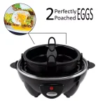 Brentwood 7-Egg Black Electric Egg Cooker with Auto Shutoff, Poaching Tray & Omelet Maker thumbnail 2
