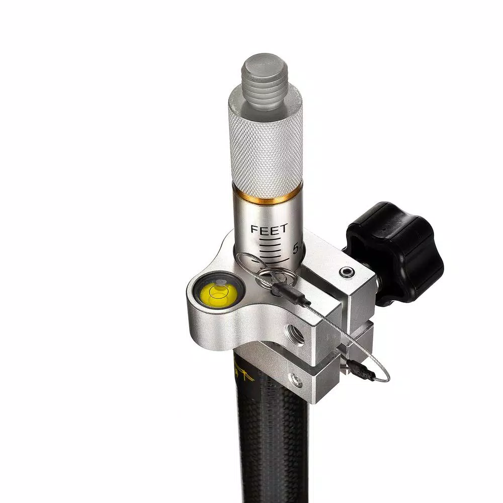 AdirPro 8.5 ft. Carbon Fiber Prism Pole with Fixed Adapter and Dual Graduations