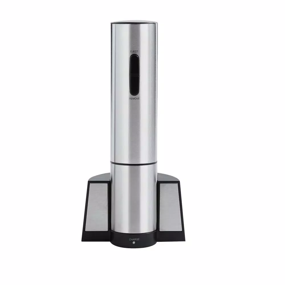 Cuisinart Electric Wine Opener with Rechargeable Charging Base, Brushed Stainless Steel