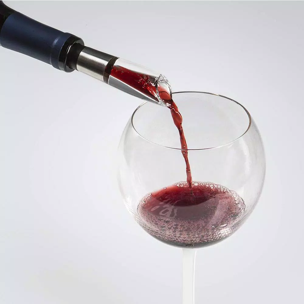 Ivation 3-Pack Clear Acrylic Wine Aerator and Preserver Set with Gift Box
