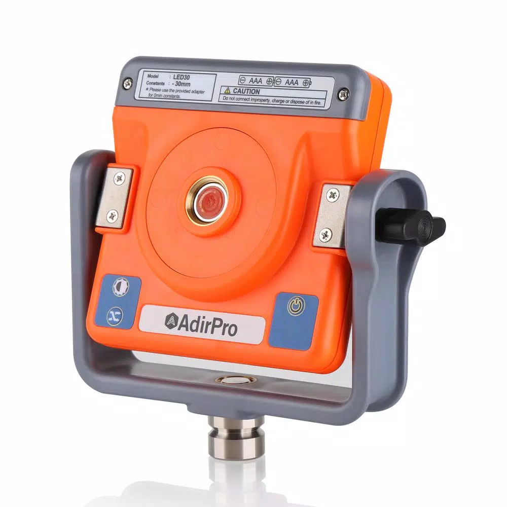 AdirPro 720-12 LED Flashing Prism - 2.5 in. Silver-Coated Prism for Long Distance Surveying
