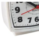Westclox Electric Analog Alarm Clock with Snooze Function, Classic White thumbnail 3