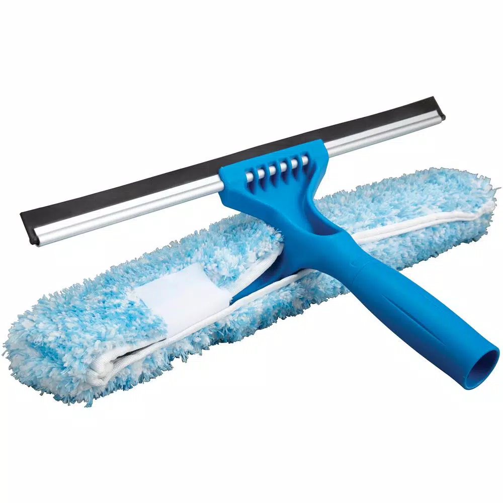 Unger Pro 14 in. Microfiber Combi-Squeegee Scrubber