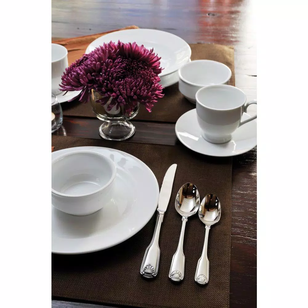 Oneida Classic Shell 18/10 Stainless Steel Tablespoon and Serving Spoons Set of 12