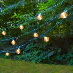 LUMABASE 25 ft. 25-Light Gold Mercury Globe String Lights, Weather Resistant Incandescent Decor thumbnail 2