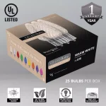 Wintergreen Lighting OptiCore C9 LED Warm White Faceted Christmas Light Replacement Bulbs, E17 Base, 25-Pack thumbnail 2