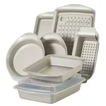 Rachael Ray 10-Piece Nonstick Bakeware Set, Silver Steel thumbnail 1
