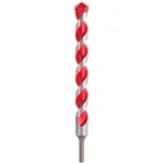 Milwaukee 1 in. x 12 in. Carbide Hammer Drill Bit for Concrete, Brick, and Block thumbnail 1