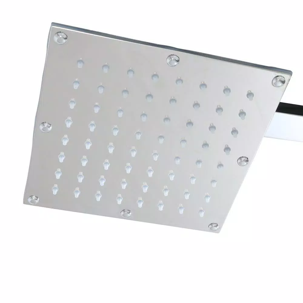 ANZZI 57 in. Monsoon Full Body Shower Panel System with Mahogany Deco-Glass & Chrome Trim
