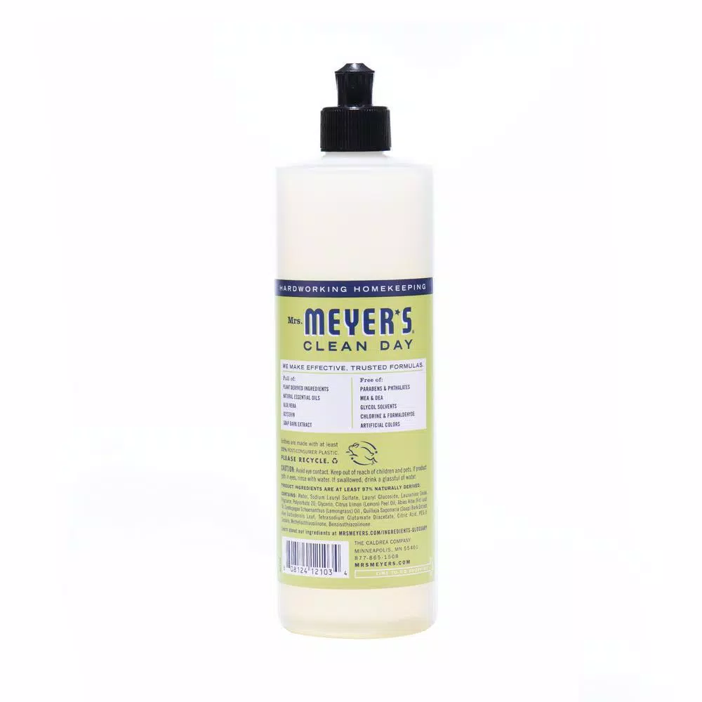 Mrs. Meyer's Clean Day Lemon Verbena Liquid Dish Soap, 16 oz (Pack of 6)
