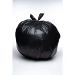 Unbranded 33 Gallon Black Low Density EZ Tie Closure Trash Bags, 1.5 Mil, 100-Count thumbnail 5