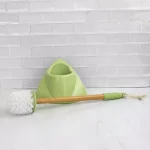 Home Basics Bliss Collection 18.25 in. Bamboo Toilet Brush and Holder Set with Nylon Bristles thumbnail 5