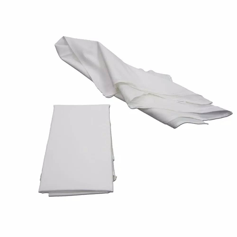 Unbranded American 28 in. x 29 in. Cotton Flour Sack Towels, Soft White (50-Pack)