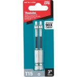 Makita ImpactXPS T15 Torx 3 in. Power Bits, 2-Pack thumbnail 3