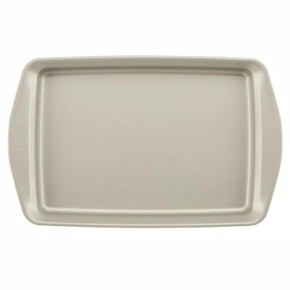 Rachael Ray 3-Piece Nonstick Steel Bakeware Cookie Pan Set, Silver