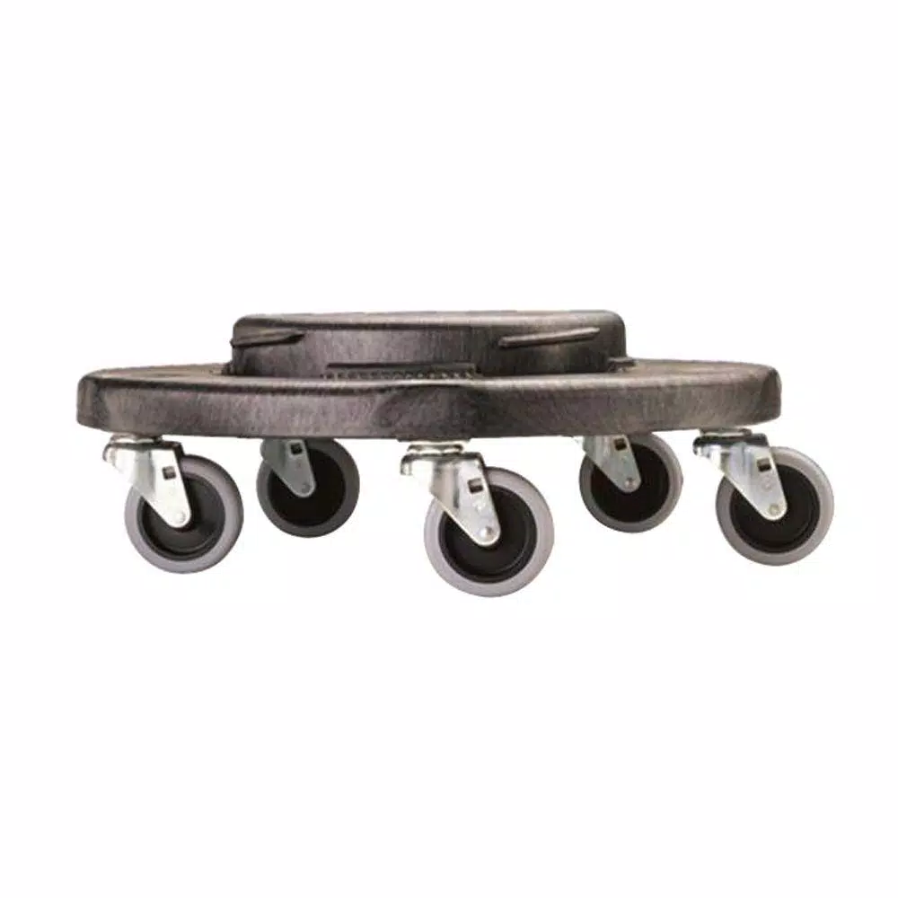 Rubbermaid Commercial Products Rubbermaid Commercial BRUTE Trash Can Dolly, Heavy-Duty with 5 Casters