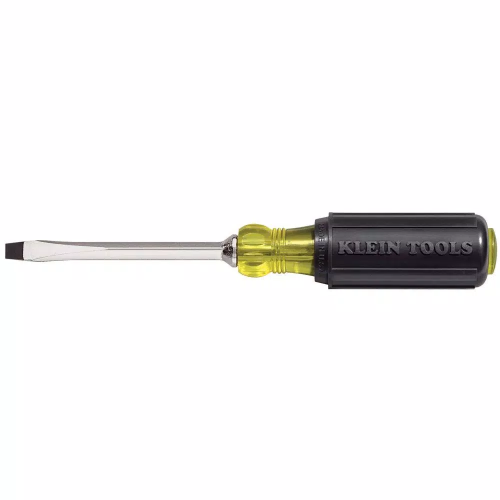 Klein Tools 3/8 in. Keystone-Tip Flat Head Screwdriver with 8 in. Square Shank