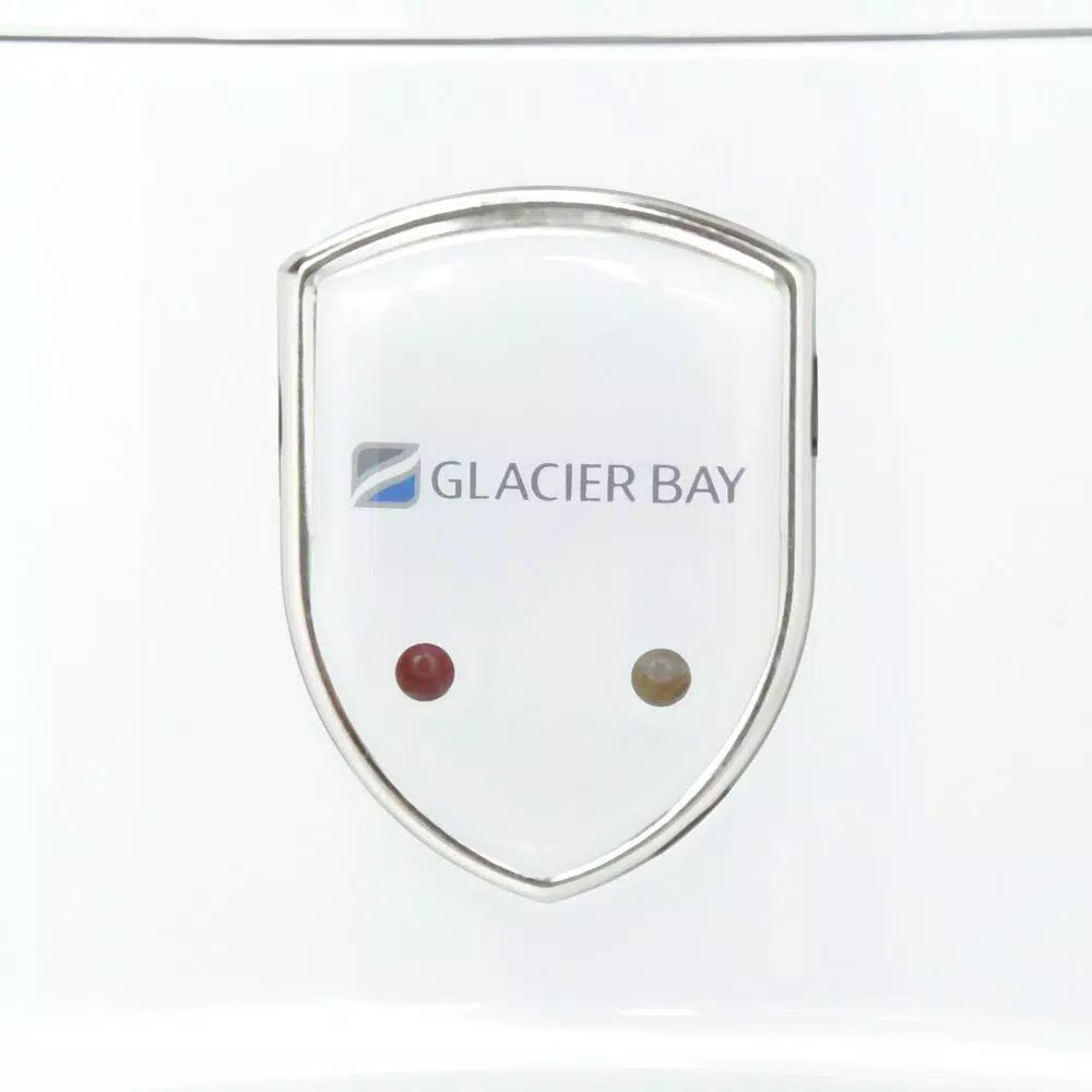 Glacier Bay Top Loading Hot and Cold Water Dispenser with Stainless Steel Reservoirs, Gloss White
