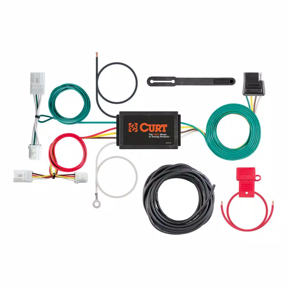 CURT Custom Vehicle-Trailer Wiring Harness, 4-Way Flat for Infiniti G25 G35 G37 Q60 & Nissan Rogue