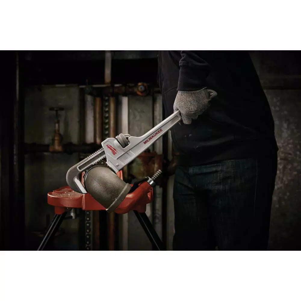 Milwaukee 14 in. and 18 in. Aluminum Pipe Wrench Set (2-Piece)