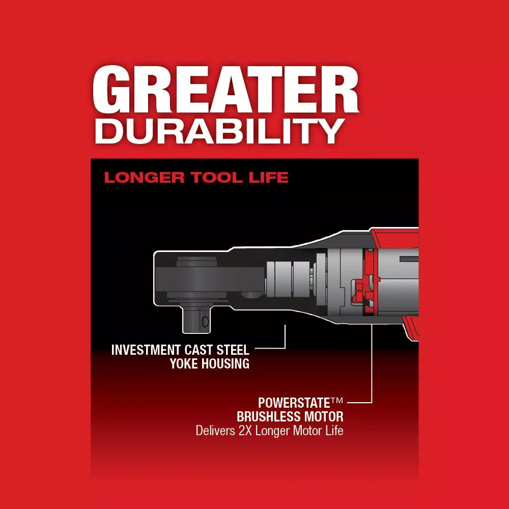 Milwaukee M12 FUEL 3/8 in. Cordless Ratchet Kit with (2) 2.0 Ah Batteries, Charger & Bag