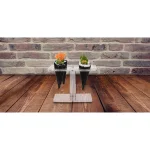 Mind Reader Clear Acrylic 4-Slot Food Display Stand - Square Ice Cream Cone & Sushi Roll Serving Tray thumbnail 8