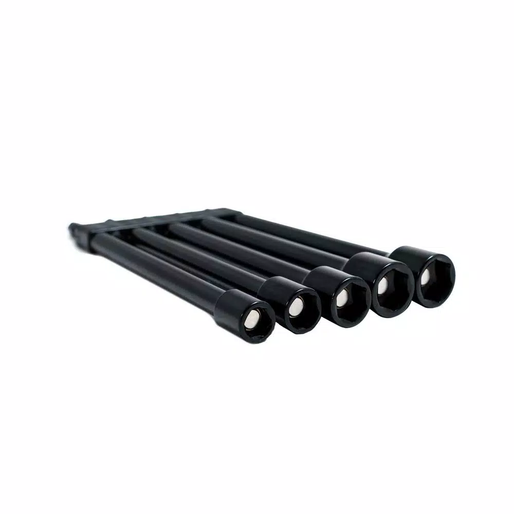 Industro 5-Piece SAE Magnetic Power Nut Setter Set, 1/4 in. to 1/2 in., S2 Steel