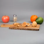 Creative Home Teak Wood Serving Cheese Paddle Board, 14-Inch Natural Edge Rustic Wood Board thumbnail 4