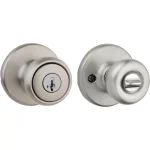 Kwikset Tylo Keyed Entry Door Knob with SmartKey Security - Satin Nickel thumbnail 3