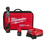 Milwaukee M12 FUEL 3/8 in. Cordless Ratchet Kit with (2) 2.0 Ah Batteries, Charger & Bag thumbnail 1