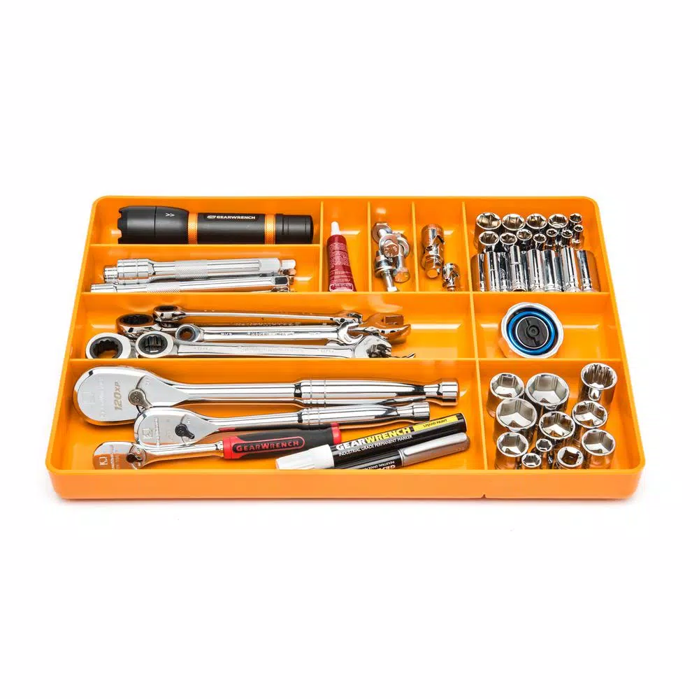 GearWrench Universal Tool Tray, 10-Slot Organizer for Wrenches and Hardware