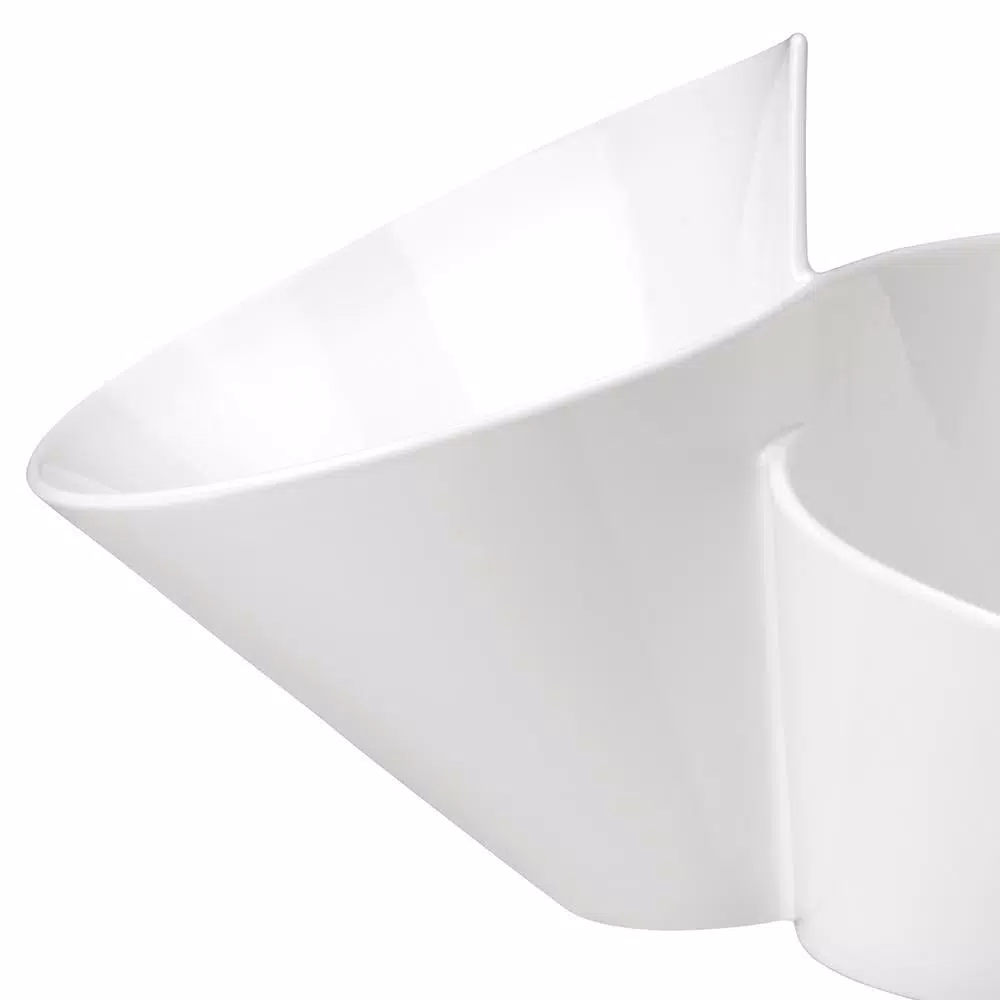 Villeroy & Boch New Wave White Porcelain Chip and Dip Serving Bowl
