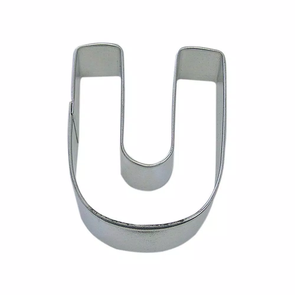 CybrTrayd-R&M 12-Piece Letter U Tinplated Steel Cookie Cutter Set with Recipe