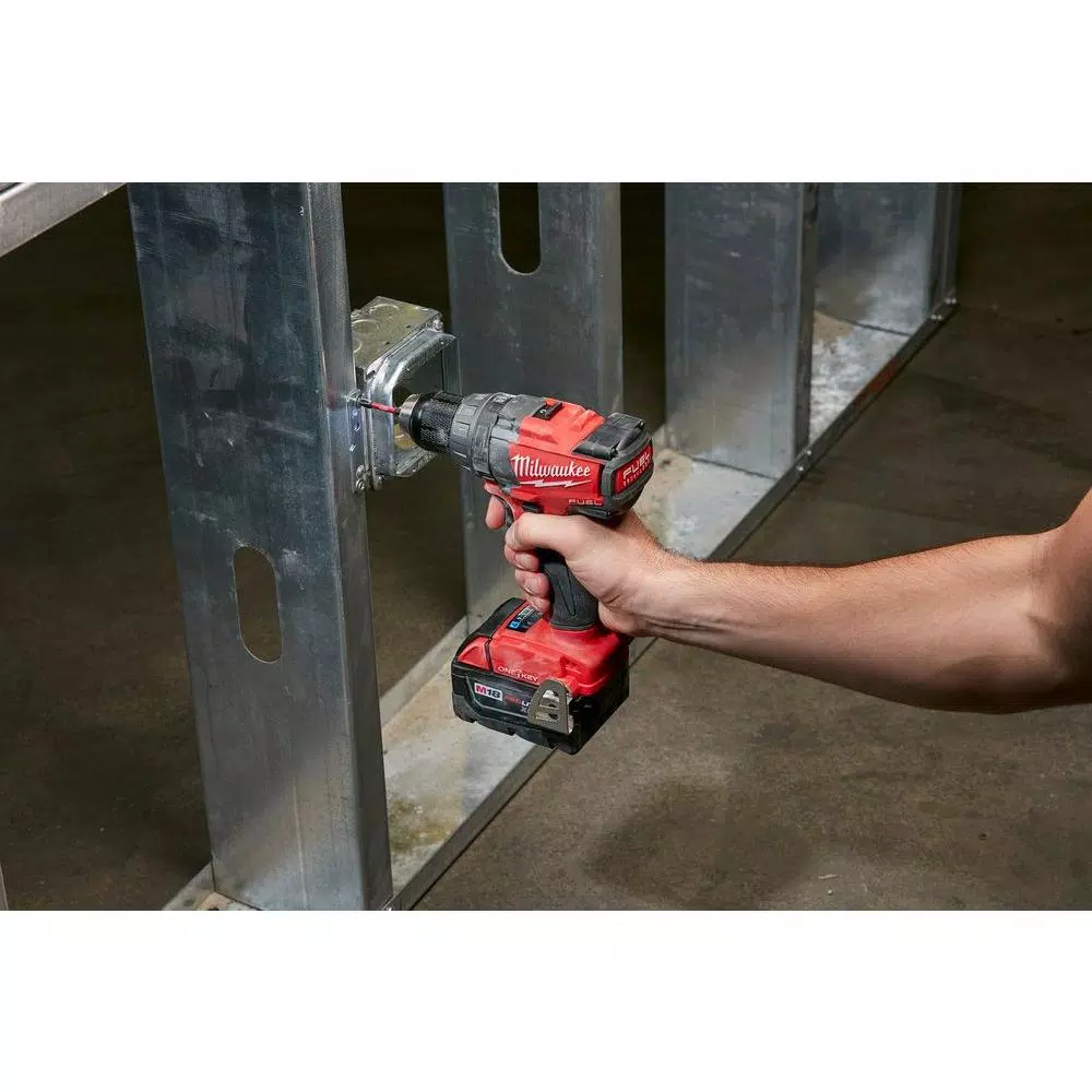 Milwaukee M18 FUEL ONE-KEY 1/2 in. Brushless Cordless Drill/Driver Kit with Titanium Shockwave Bit Set