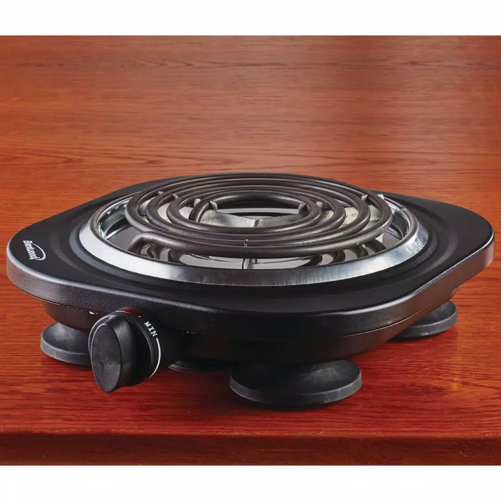 Brentwood Appliances TS-321BK 1000W Single Burner Electric Hot Plate, Black