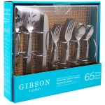 Gibson Home Prato 65-Piece Stainless Steel Flatware Set with Wire Caddy thumbnail 1