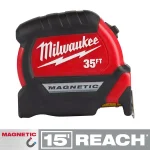 Milwaukee 35 ft. Compact Magnetic Tape Measure with 15 ft. Reach thumbnail 1