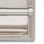 Franklin Brass Jamestown Recessed Toilet Paper Holder with Beveled Edges, Brushed Nickel thumbnail 4