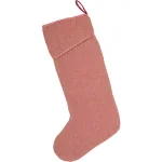 VHC Brands 20 in. Peyton Cotton Patchwork Christmas Stocking - Tomato Red & Plaid thumbnail 2