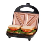 Gotham Steel Ti-Ceramic Non-Stick Sandwich Maker, 2-Slice Countertop Grill, Black thumbnail 1