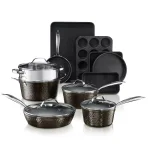 Granitestone 15-Piece Aluminum Hammered Non-Stick Diamond Infused Cookware and Bakeware Set thumbnail 1