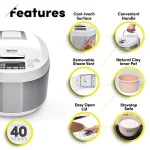 AROMA Professional 12-Cup Digital Rice Cooker and Multi-Cooker with Ceramic Inner Pot, White thumbnail 2