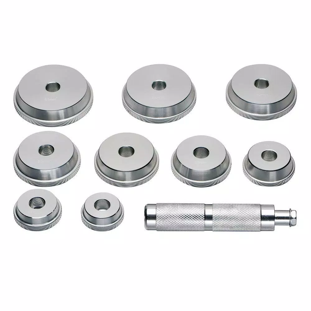 Powerbuilt Bearing Race and Seal Installer Set with 9 Adapters