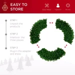Best Choice Products 60 in. Pre-Lit LED Spruce Artificial Christmas Wreath with 300 Warm White Lights thumbnail 5